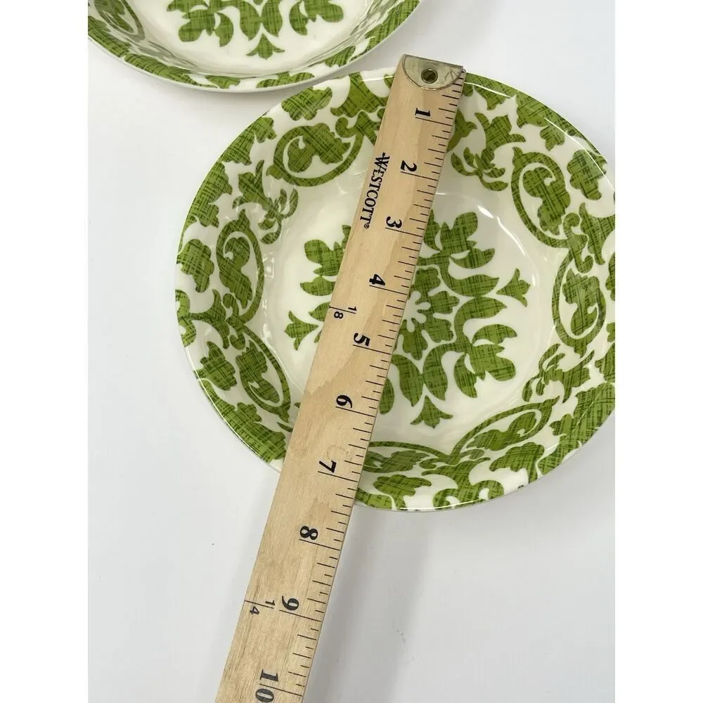 Pier 1 Imports Royal Regal Trellis Lime Green Melamine 7.5” Bowls Set Of 2